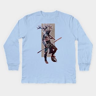 deer warrior Kids Long Sleeve T-Shirt